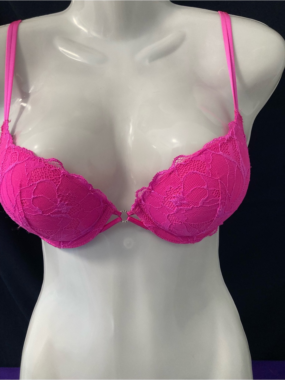 La Senza Hot Pink Lace Push Up Bra 32B